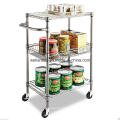 Removable Chrome Steel Dining Trolley for Hotel and Restaurant